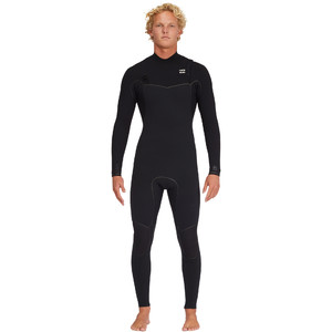 2023 Billabong Mens Furnace 5/4mm Chest Zip Wetsuit ABYW100188 - Black